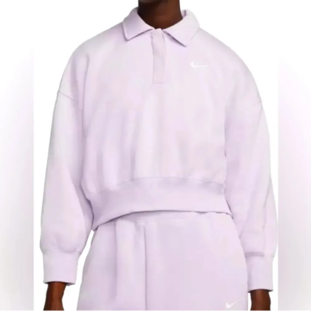 Nike Women's Phoenix Fleece Crop Polo Sweatshirt